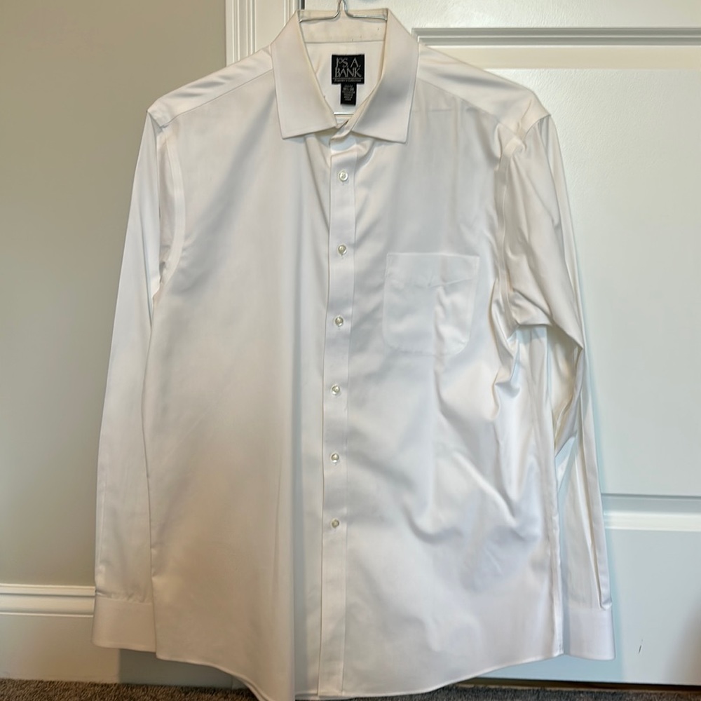 Joseph A Bank. Travelers Collection Button Up Dress Shirt SLIM FIT 16.5- 35